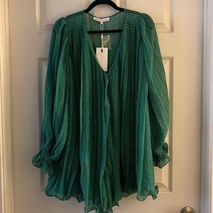 Endless Rose Romper Green with White Polkadots Size Small,Bohemian, Cr…